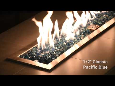 American Fire Glass 1/2-Inch Classic Fire Glass, 10-Pounds, Pacific Blue