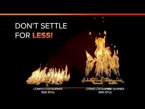 Crossfire by Warming Trends CFBH-PBIK Push Button Spark Ignition H-Style Brass Gas Fire Pit Burner Kit