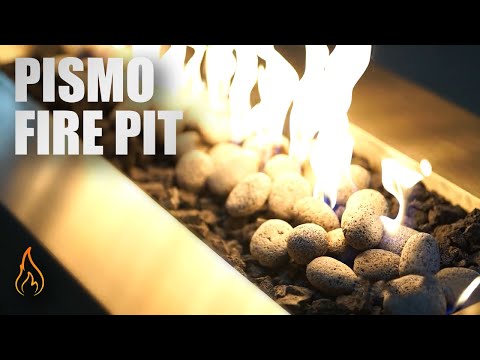 TOP Fires by The Outdoor Plus Pismo 84x24-Inch Linear Powder Coated Steel Gas Fire Pit