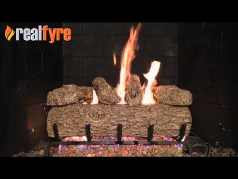 Real Fyre R Golden Oak Vented Gas Log Set, Stainless Steel, Double Sided