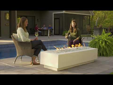 The Outdoor GreatRoom Company CV-72 Cove Linear Gas Fire Pit Table, 72-Inch