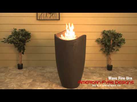 American Fyre Designs 20-Inch Wave Fire Urn with Access Door