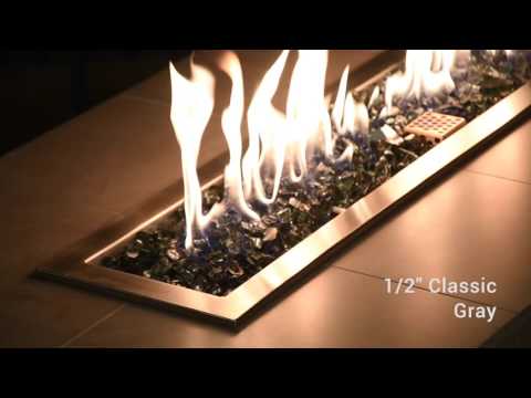 American Fire Products 1/2-Inch Classic Fire Glass, 10 lbs, Grey