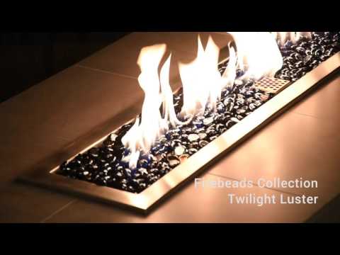 American Fire Glass 1/2-Inch Fire Glass Beads, 10 lbs, Twilight Luster