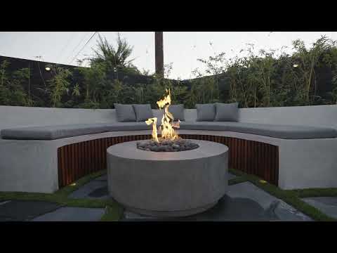 Prism Hardscapes Rotondo Concrete Gas Fire Pit, 48-Inch