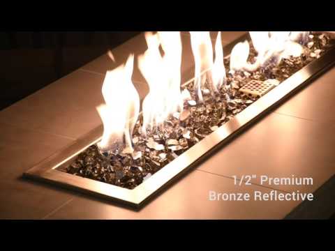 American Fire Products 1/2-Inch Premium Fire Glass, 10 lbs, Bronze Reflective