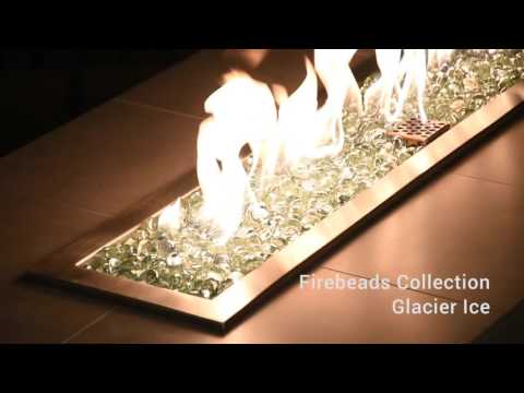 American Fire Glass 1/2-Inch Fire Glass Beads, 10 lbs, Glacier Ice