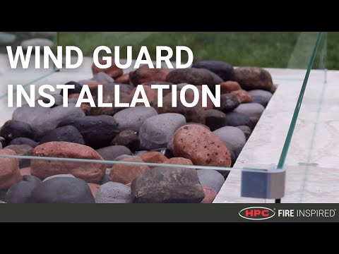 HPC Fire Fire Pit Glass Wind Guard, Linear, 55x15-Inch
