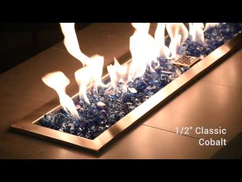American Fire Glass 1/2-Inch Classic Fire Glass, 10-Pounds, Cobalt Blue