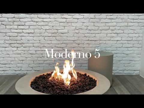 Prism Hardscapes Moderno 5 Concrete Gas Fire Pit, 36-Inch
