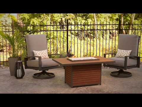The Outdoor GreatRoom Company KW-1224-19-K Kenwood Gas Fire Pit Table, 30.75x50-Inches