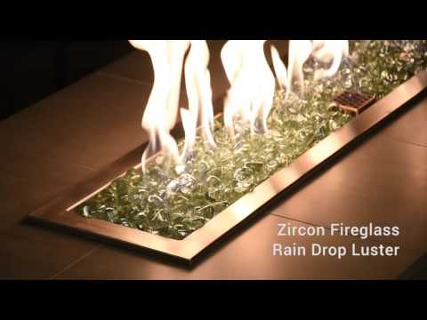 American Fire Glass 1-Inch Zircon Fire Glass, 10-Pounds, Rain Drop Luster