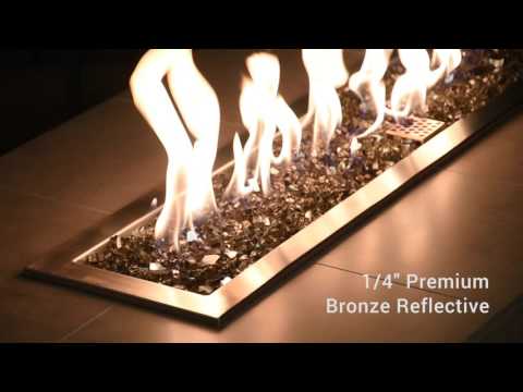 American Fire Glass 1/4-Inch Premium Fire Glass, 10 lbs, Bronze Reflective