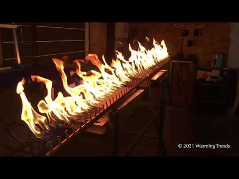 Crossfire by Warming Trends CFBL Match Light Linear Brass Gas Fire Pit Burner