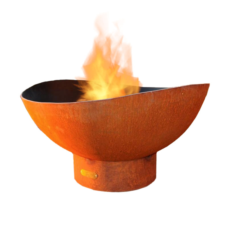 Fire Pit Art Scallops Wood Fire Pit