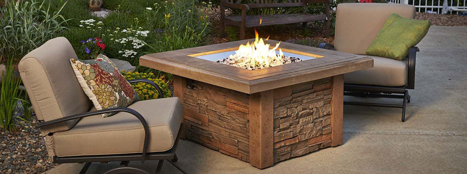 The Outdoor GreatRoom Company SIERRA-2424-M-K Sierra Gas Fire Table, 43x43-Inches