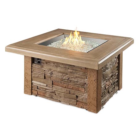 The Outdoor GreatRoom Company SIERRA-2424-M-K Sierra Gas Fire Table, 43x43-Inches