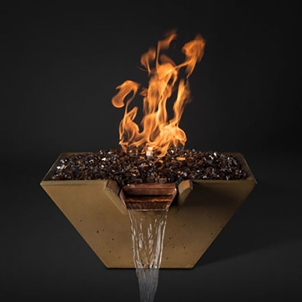 Slick Rock KCC22SPSCC Cascade Series 22-Inch Square Fire on Glass Fire Pit