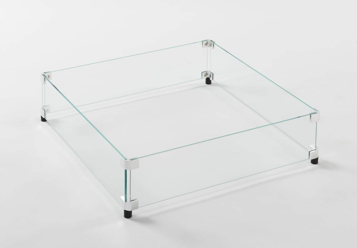 American Fyre Designs Large Square Glass Wind Guard, 28x28-Inches