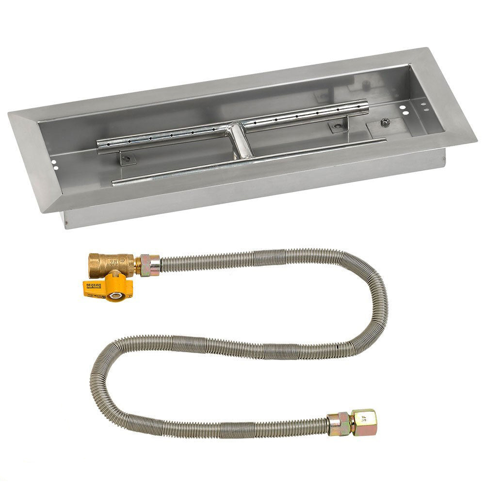 American Fire Glass Match Light Fire Pit Kits, Rectangular Bowl Pans