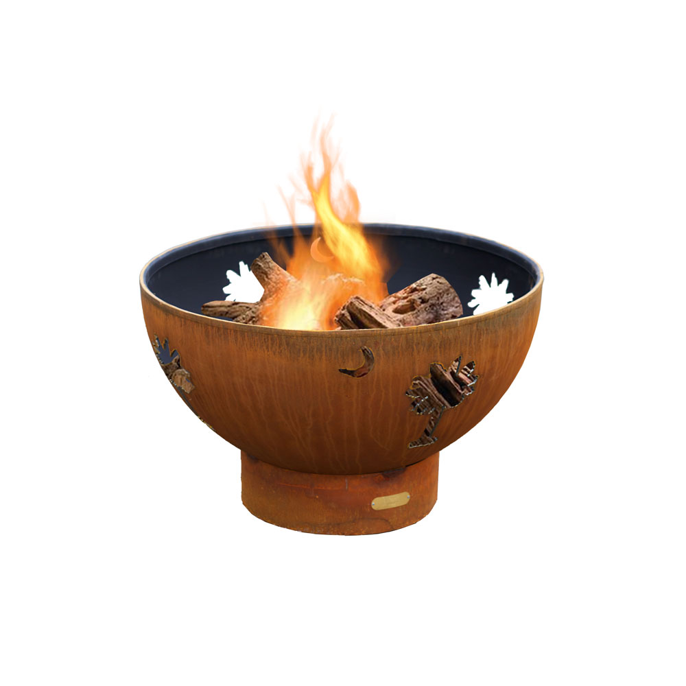 Fire Pit Art Moon Wood Fire Pit