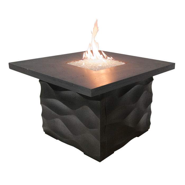 American Fyre Designs Voro 36-Inch Square GFRC Chat Height Fire Table